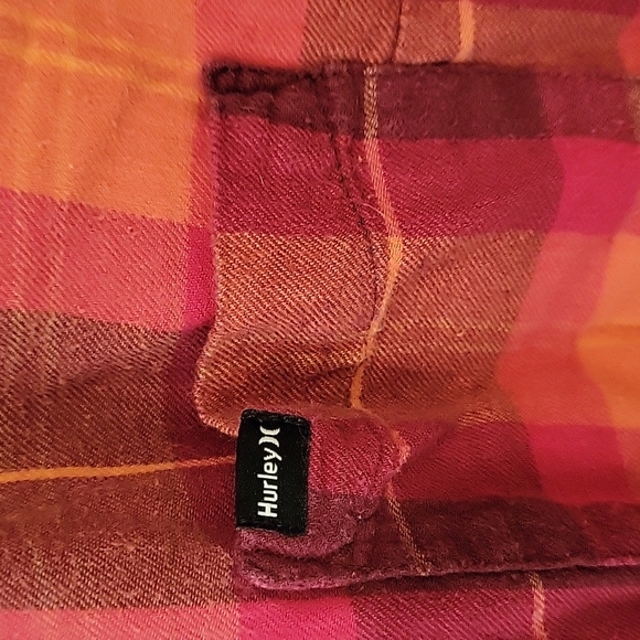 Hurley Button Up Long Sleeve Shirt - Plaid - Picture 3 of 7